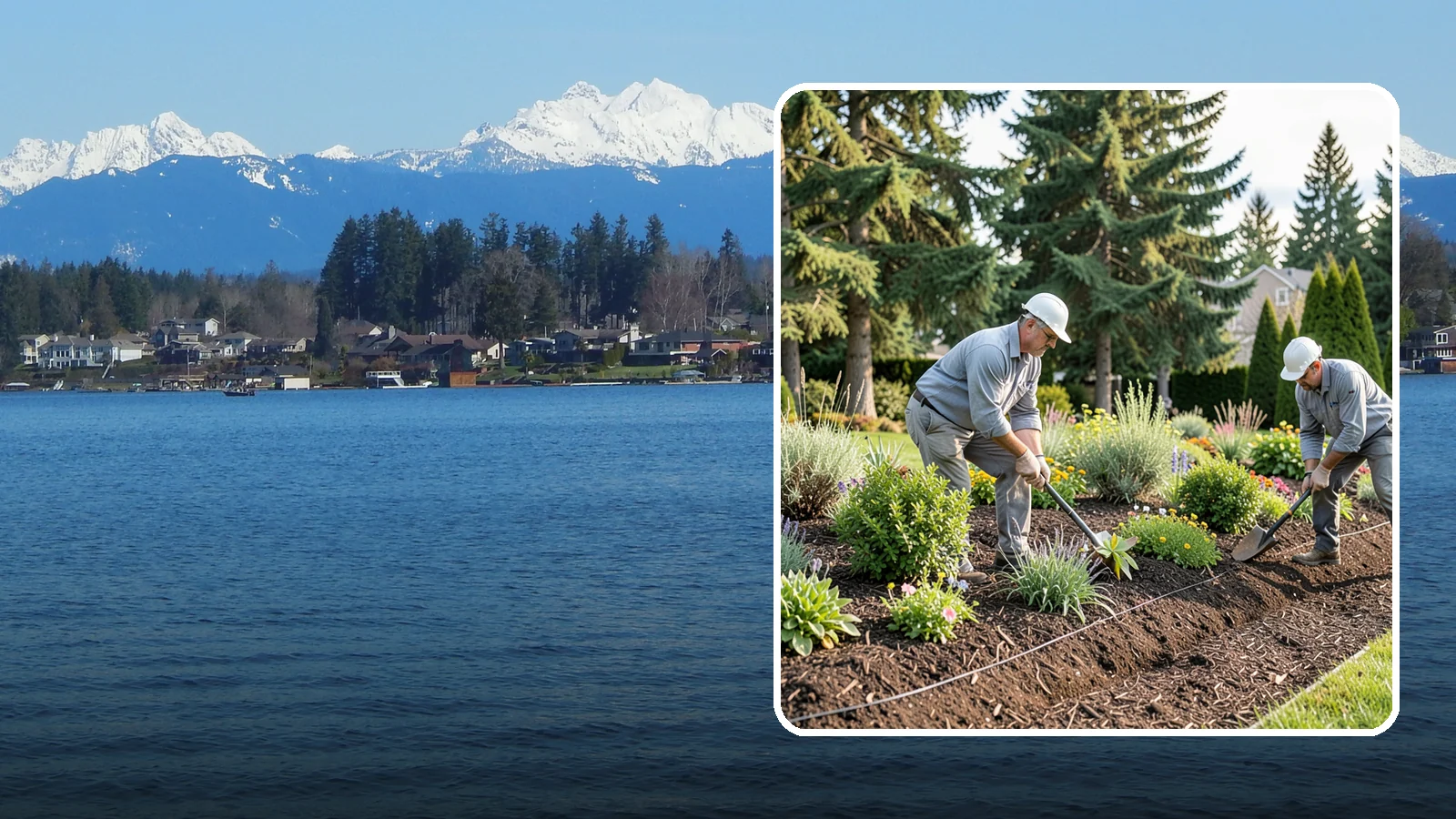 Bed Mulching in Lake Stevens, Snohomish County, WA - We apply fresh, properly graded mulch to protect, insulate, and beautify your Pacific Northwest garden beds.