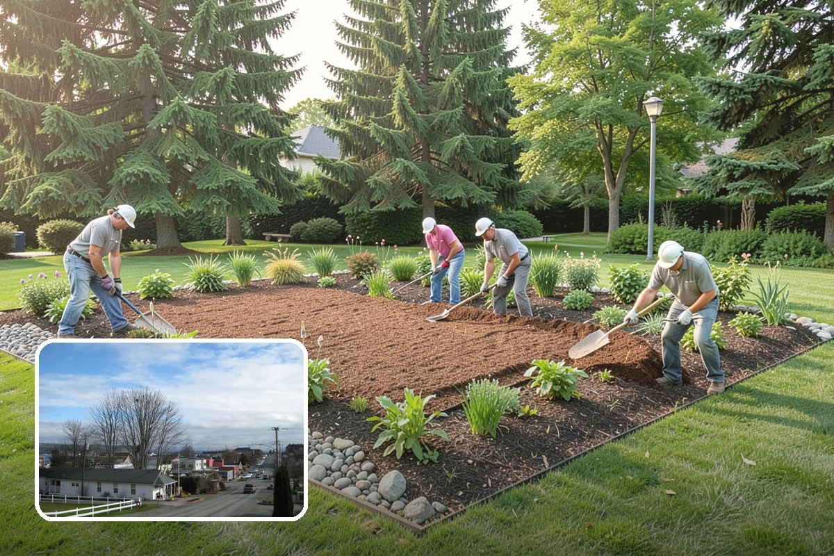 Bed Mulching in Langley, Island County, WA - Suppresses PNW weeds and reduces hand-pulling