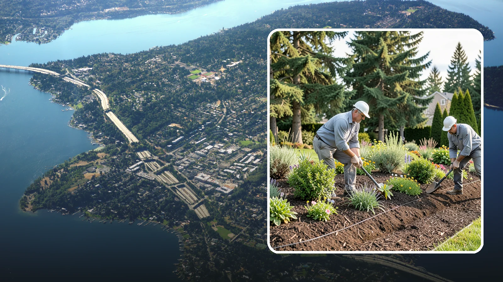 Bed Mulching in Mercer Island, King County, WA - We apply fresh, properly graded mulch to protect, insulate, and beautify your Pacific Northwest garden beds.