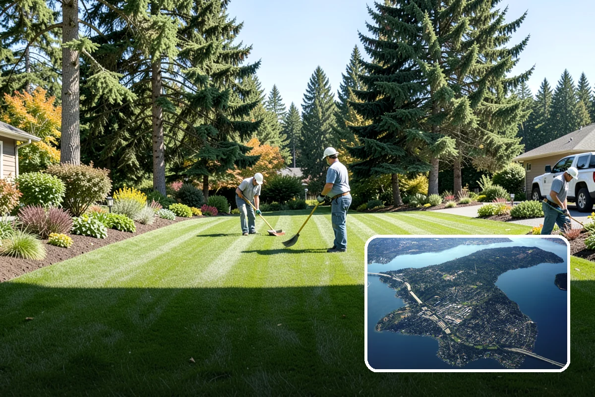 Bed Mulching in Mercer Island, King County, WA - Suppresses PNW weeds and reduces hand-pulling