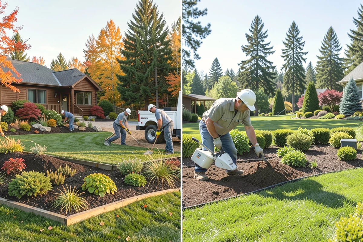 Bed Mulching in Ruston, Pierce County, WA - Confirm mulch type and calculate coverage depth