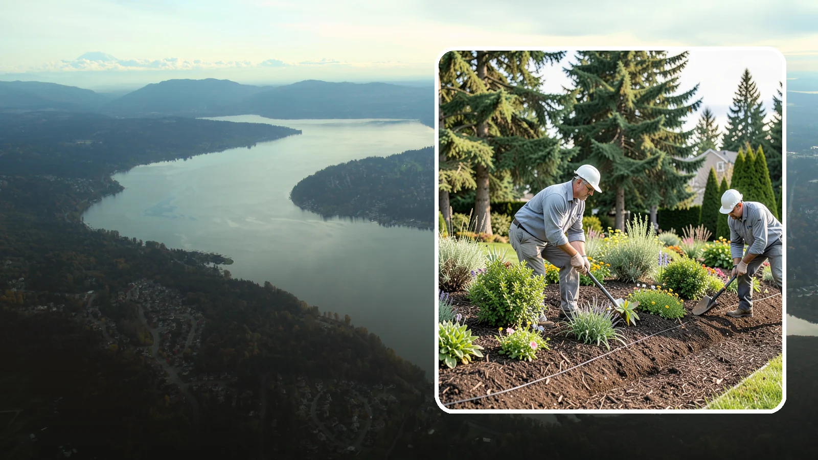 Bed Mulching in Sammamish, King County, WA - We apply fresh, properly graded mulch to protect, insulate, and beautify your Pacific Northwest garden beds.