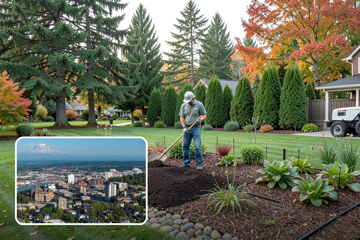 Bed Mulching in Tacoma, Pierce County, WA - Suppresses PNW weeds and reduces hand-pulling