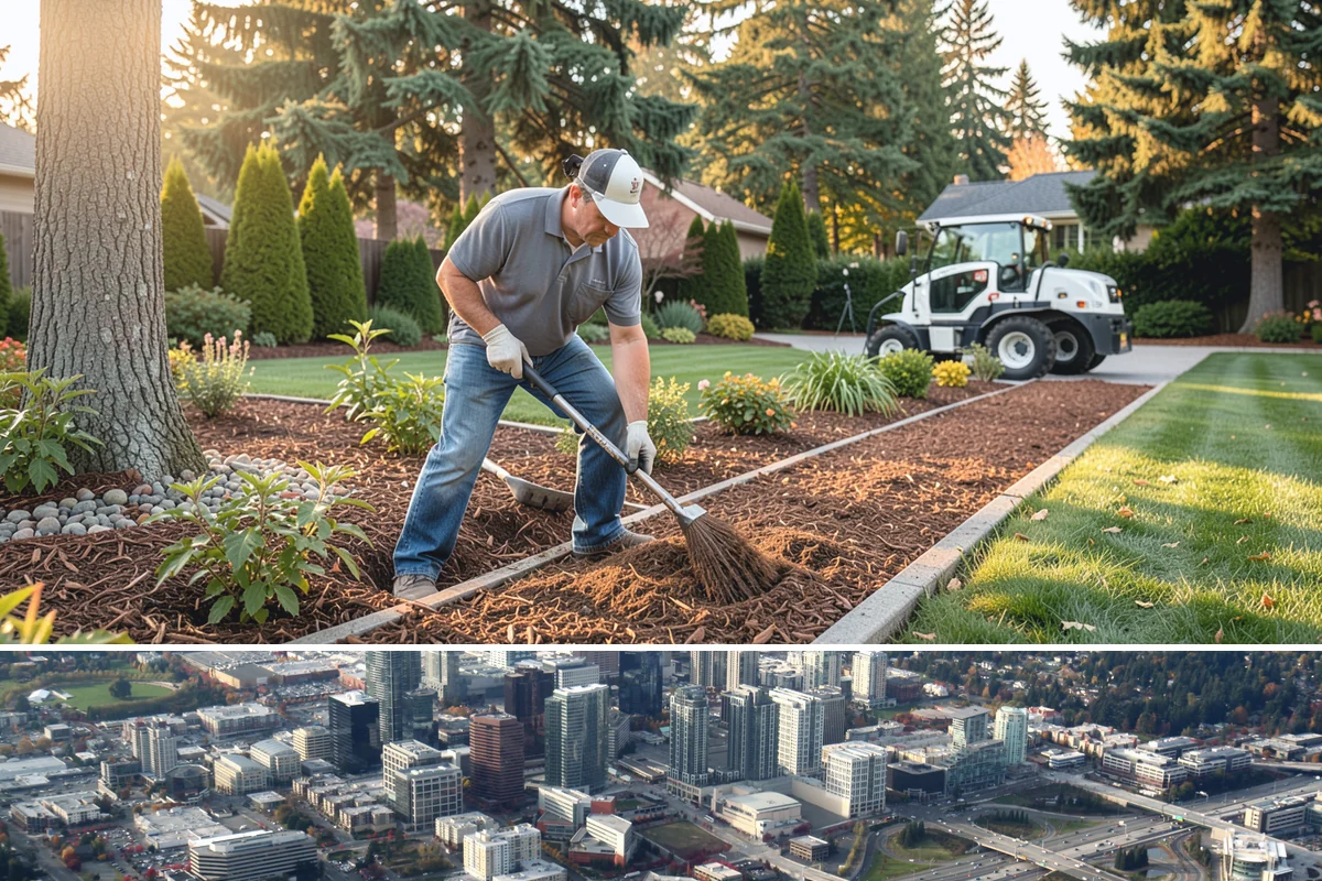 Bed Preparation in Bellevue, King County, WA - Done in spring and fall ahead of planting.
