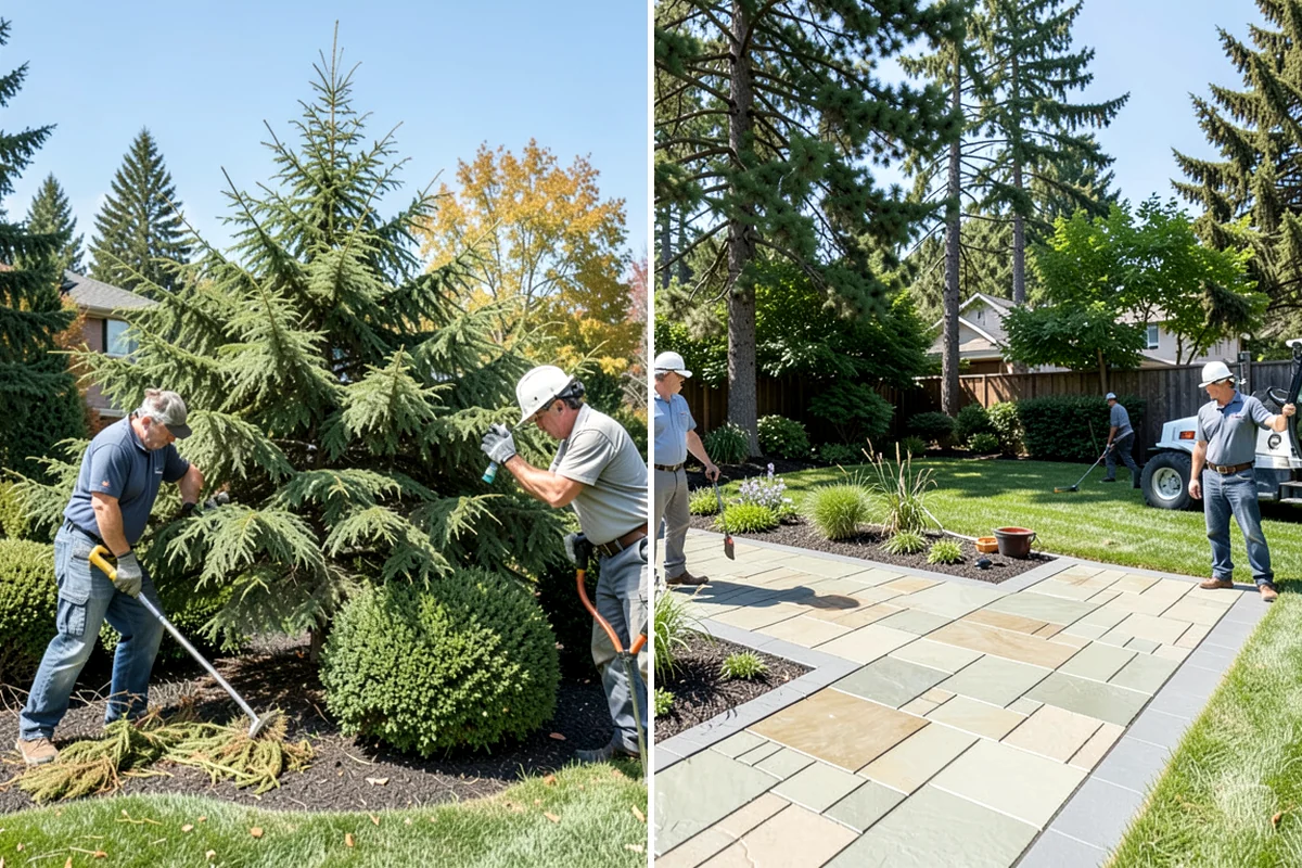 Bed Preparation in Maple Valley, King County, WA - Clear old growth, debris, and weeds