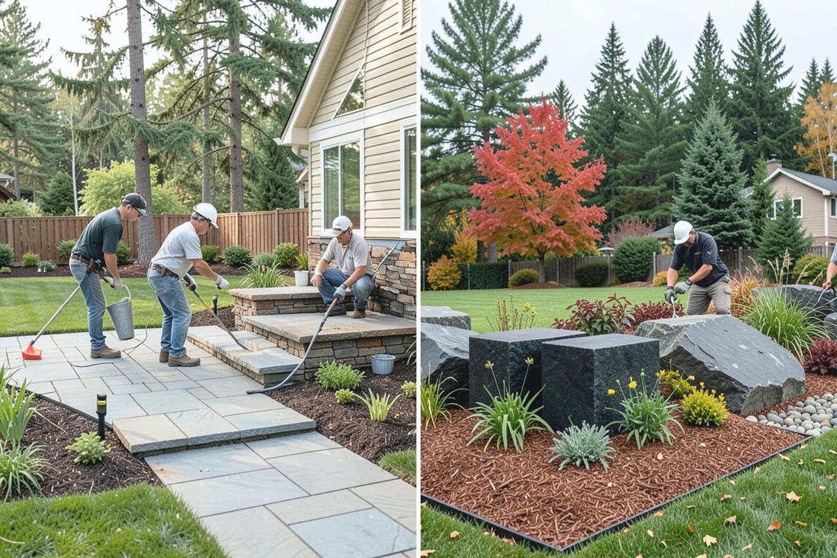 Bed Preparation in Marysville, Snohomish County, WA - Clear old growth, debris, and weeds
