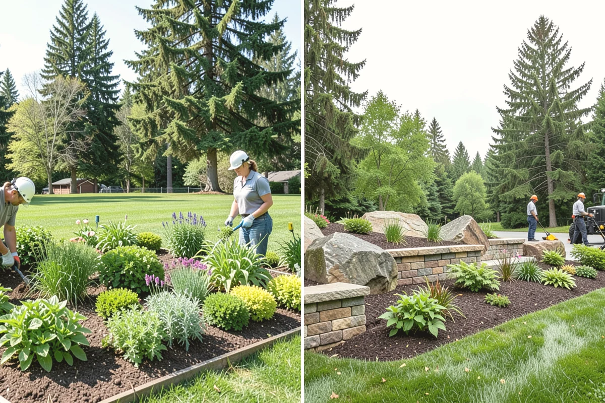 Bed Preparation in Mercer Island, King County, WA - Clear old growth, debris, and weeds