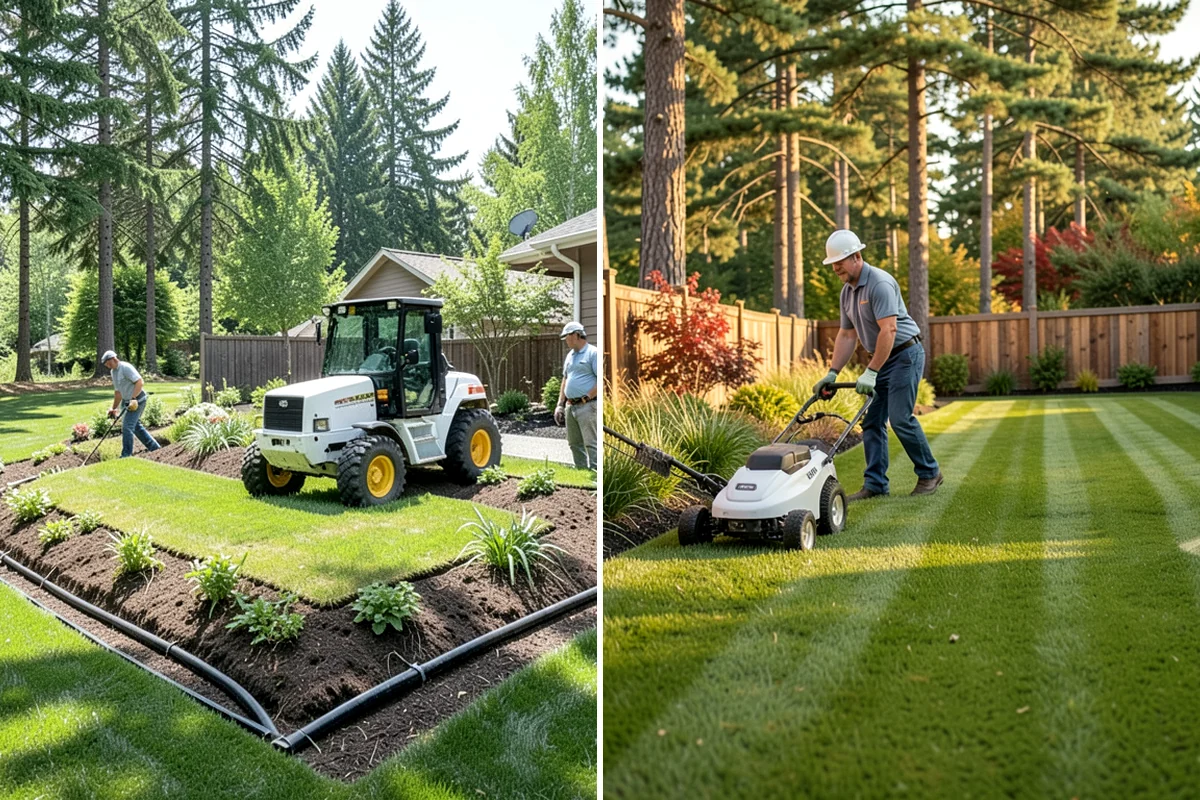 Bed Preparation in Pacific, King County, WA - Clear old growth, debris, and weeds