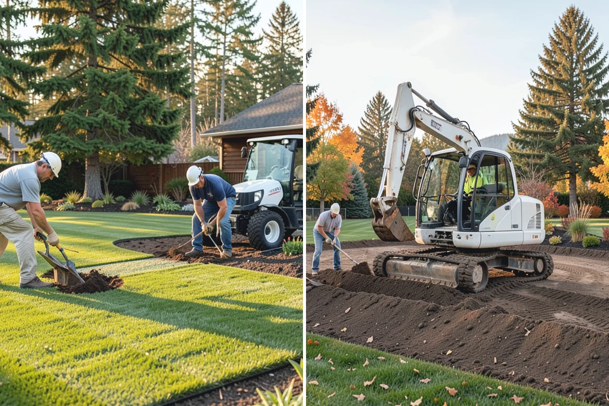 Bed Preparation in Skykomish, King County, WA - Clear old growth, debris, and weeds