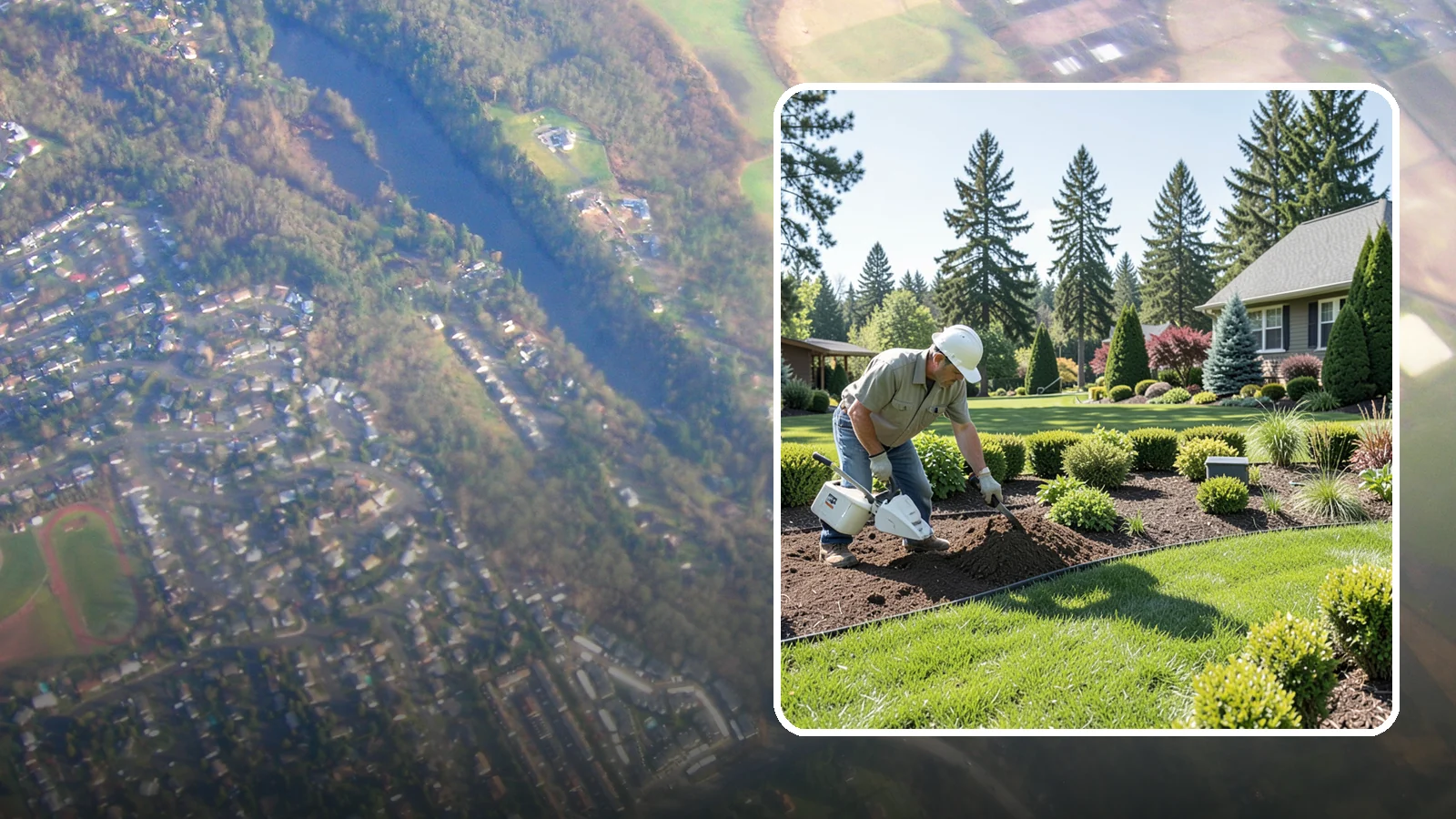Bed Reshaping in Algona, King County, WA - We redraw the lines of your existing beds to create graceful curves, better sightlines, and a more cohesive Pacific Northwest...