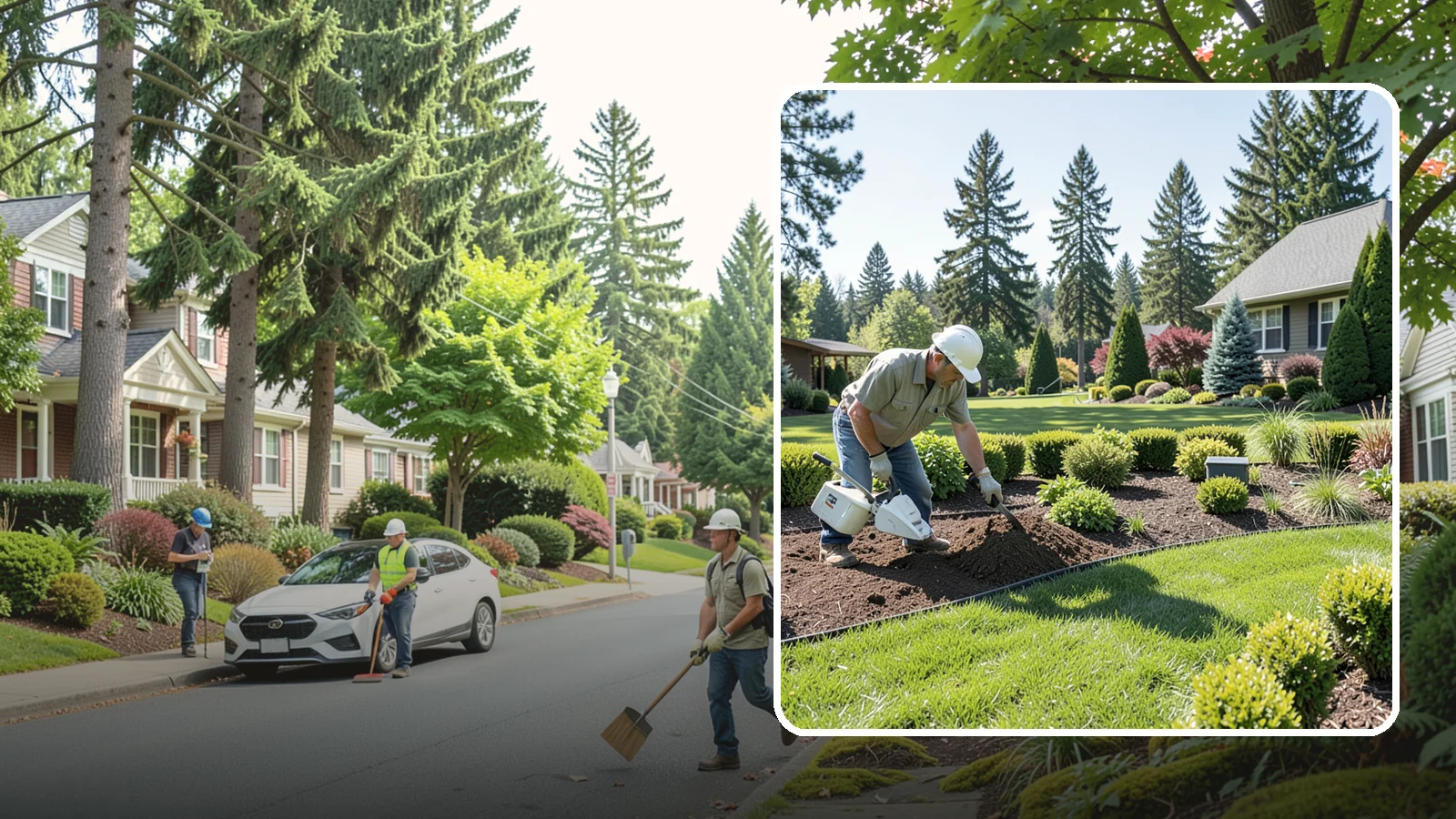 Bed Reshaping in Beaux Arts Village, King County, WA - We redraw the lines of your existing beds to create graceful curves, better sightlines, and a more cohesive Pacific Northwest...
