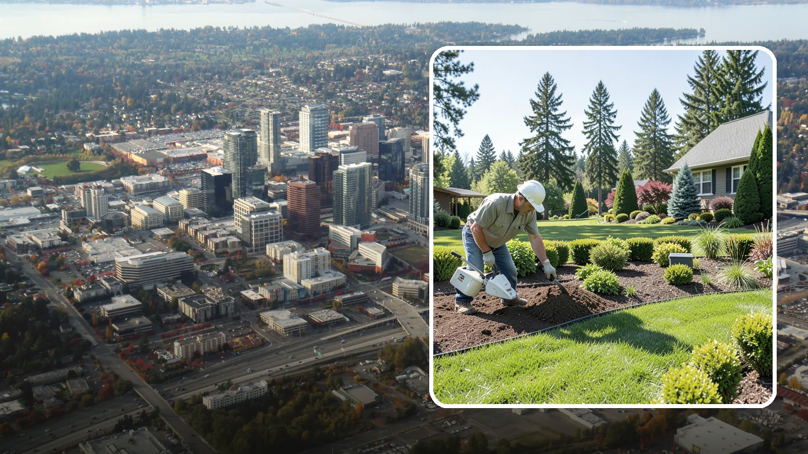 Bed Reshaping in Bellevue, King County, WA - We redraw the lines of your existing beds to create graceful curves, better sightlines, and a more cohesive Pacific Northwest...
