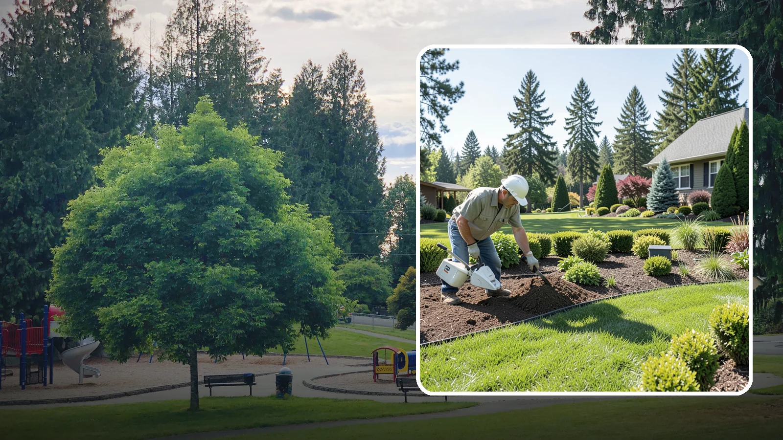 Bed Reshaping in Bonney Lake, Pierce County, WA - We redraw the lines of your existing beds to create graceful curves, better sightlines, and a more cohesive Pacific Northwest...