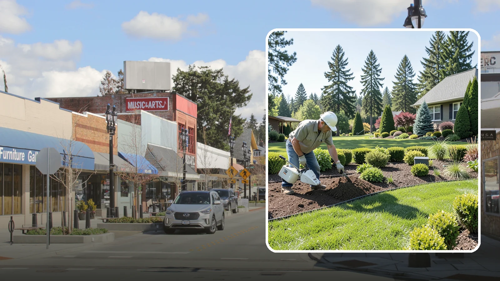 Bed Reshaping in Bothell, King County, WA - We redraw the lines of your existing beds to create graceful curves, better sightlines, and a more cohesive Pacific Northwest...