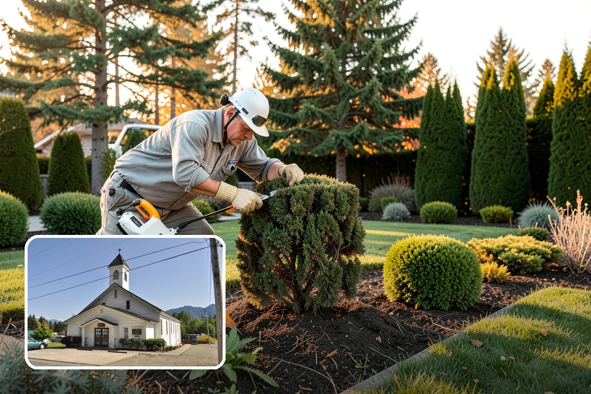 Bed Reshaping in Concrete, Skagit County, WA - Replaces uneven, encroached edges with clean flowing lines