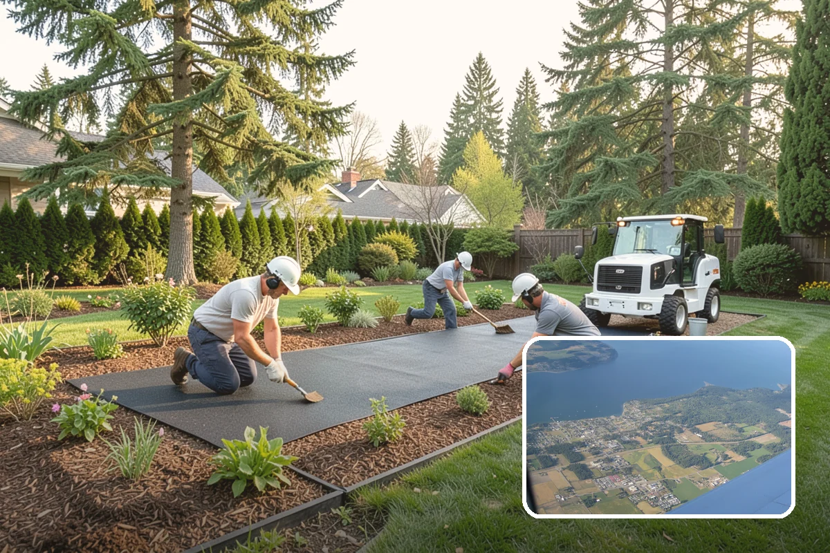 Bed Reshaping in Coupeville, Island County, WA - Replaces uneven, encroached edges with clean flowing lines