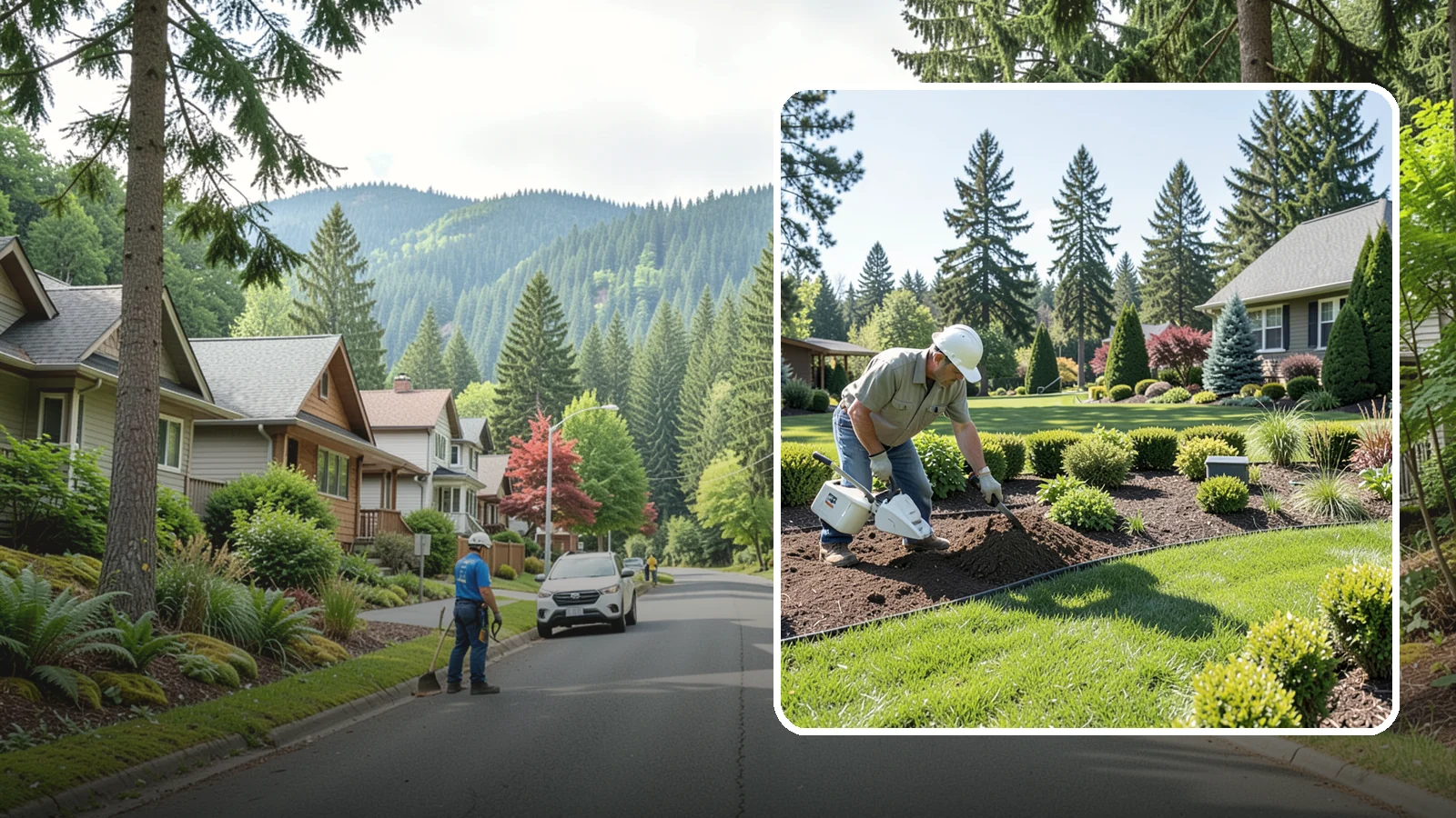 Bed Reshaping in Darrington, Snohomish County, WA - We redraw the lines of your existing beds to create graceful curves, better sightlines, and a more cohesive Pacific Northwest...