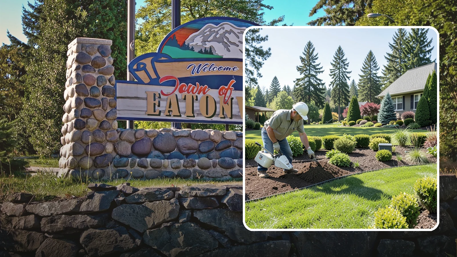 Bed Reshaping in Eatonville, Pierce County, WA - We redraw the lines of your existing beds to create graceful curves, better sightlines, and a more cohesive Pacific Northwest...