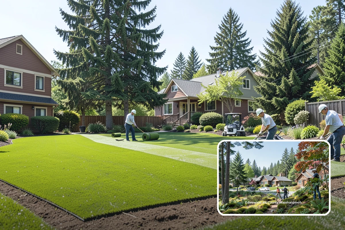 Bed Reshaping in Edgewood, Pierce County, WA - Replaces uneven, encroached edges with clean flowing lines