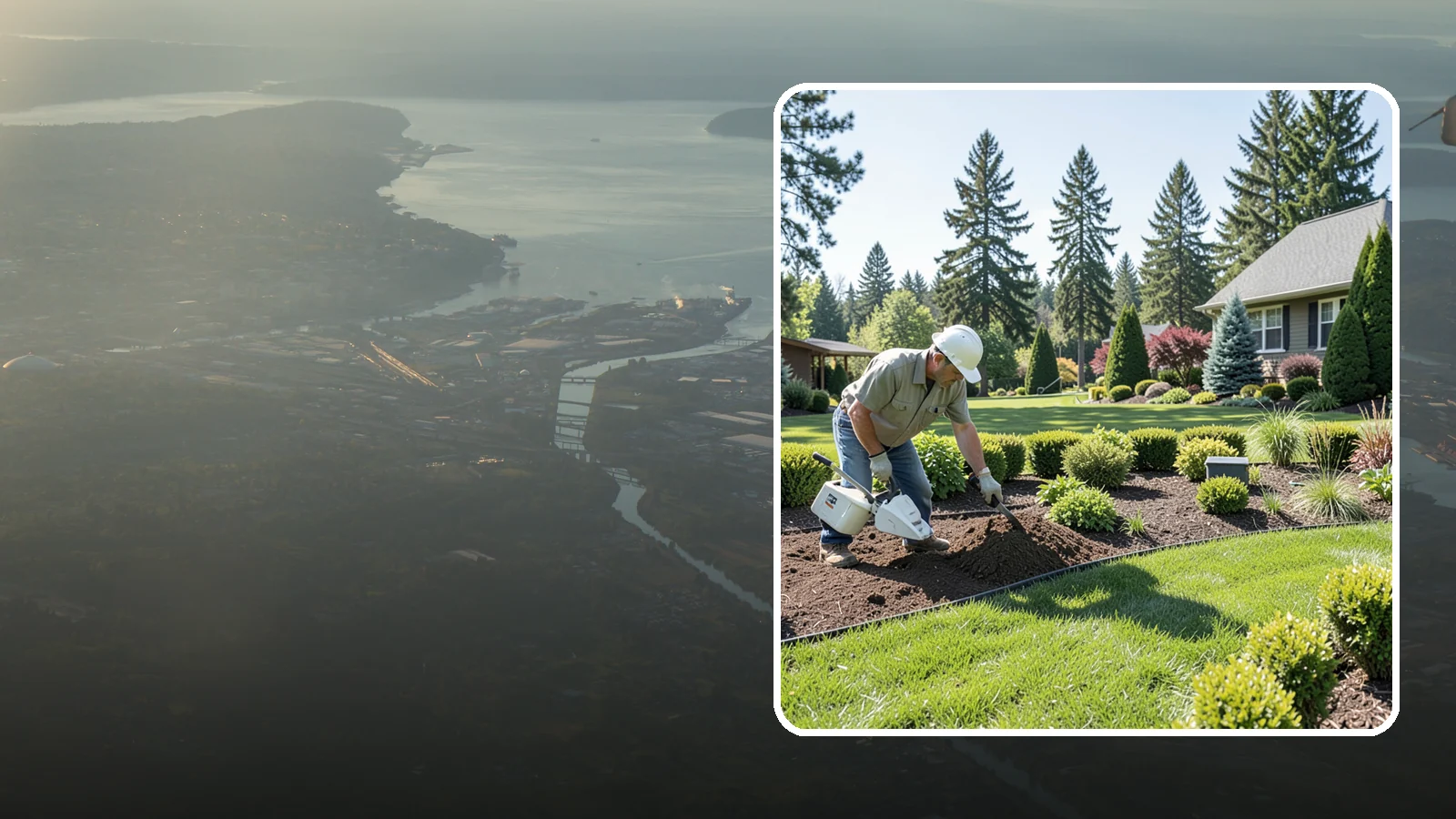Bed Reshaping in Fife, Pierce County, WA - We redraw the lines of your existing beds to create graceful curves, better sightlines, and a more cohesive Pacific Northwest...