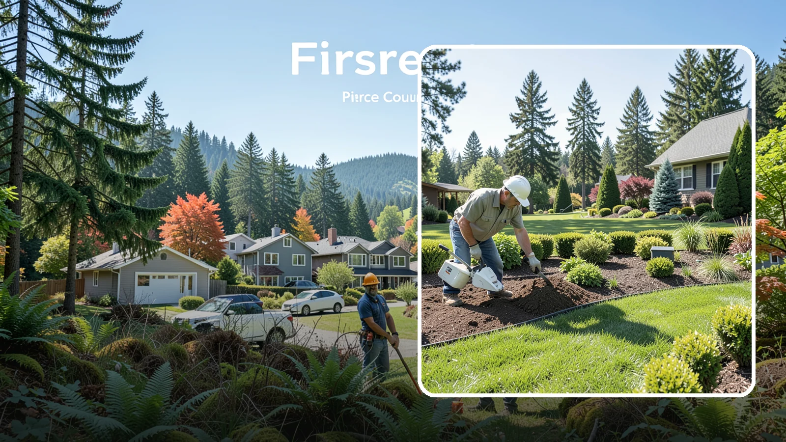 Bed Reshaping in Fircrest, Pierce County, WA - We redraw the lines of your existing beds to create graceful curves, better sightlines, and a more cohesive Pacific Northwest...
