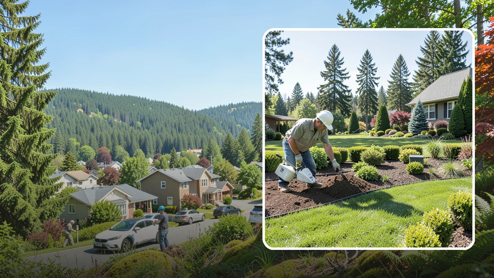 Bed Reshaping in Index, Snohomish County, WA - We redraw the lines of your existing beds to create graceful curves, better sightlines, and a more cohesive Pacific Northwest...
