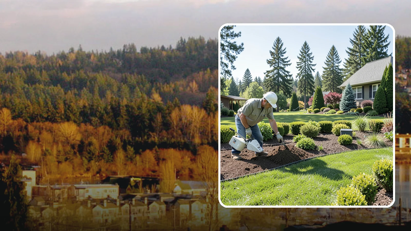 Bed Reshaping in Kenmore, King County, WA - We redraw the lines of your existing beds to create graceful curves, better sightlines, and a more cohesive Pacific Northwest...