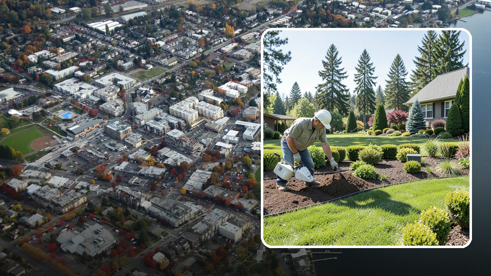 Bed Reshaping in Kirkland, King County, WA - We redraw the lines of your existing beds to create graceful curves, better sightlines, and a more cohesive Pacific Northwest...