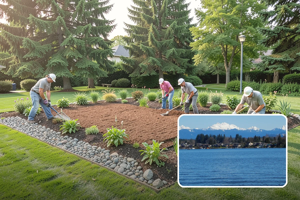 Bed Reshaping in Lake Stevens, Snohomish County, WA - Replaces uneven, encroached edges with clean flowing lines