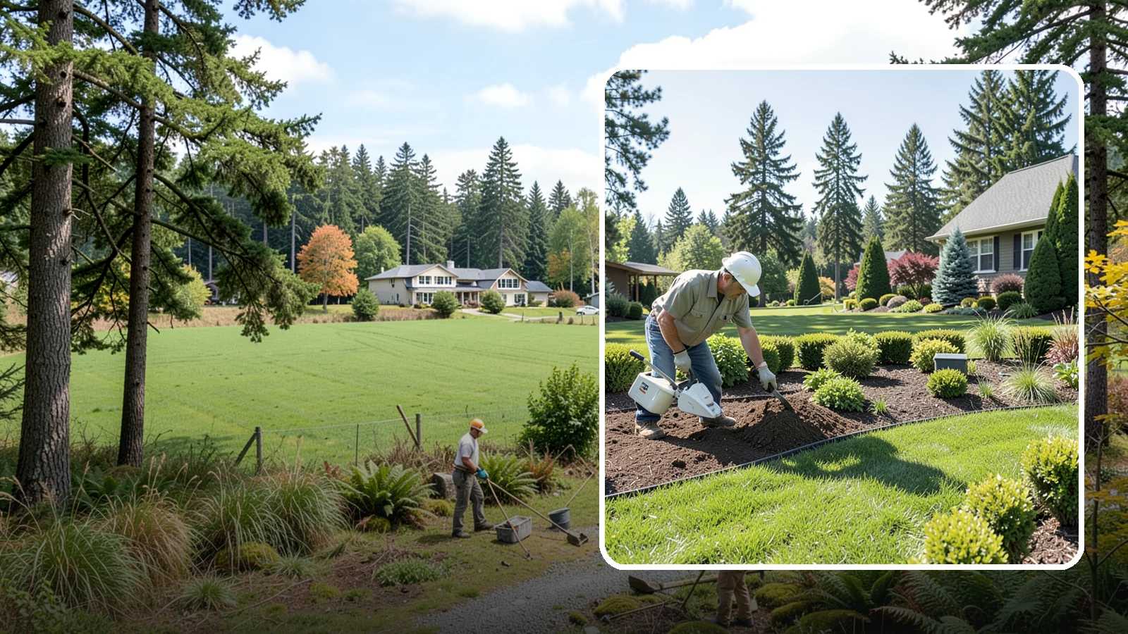 Bed Reshaping in Lyman, Skagit County, WA - We redraw the lines of your existing beds to create graceful curves, better sightlines, and a more cohesive Pacific Northwest...