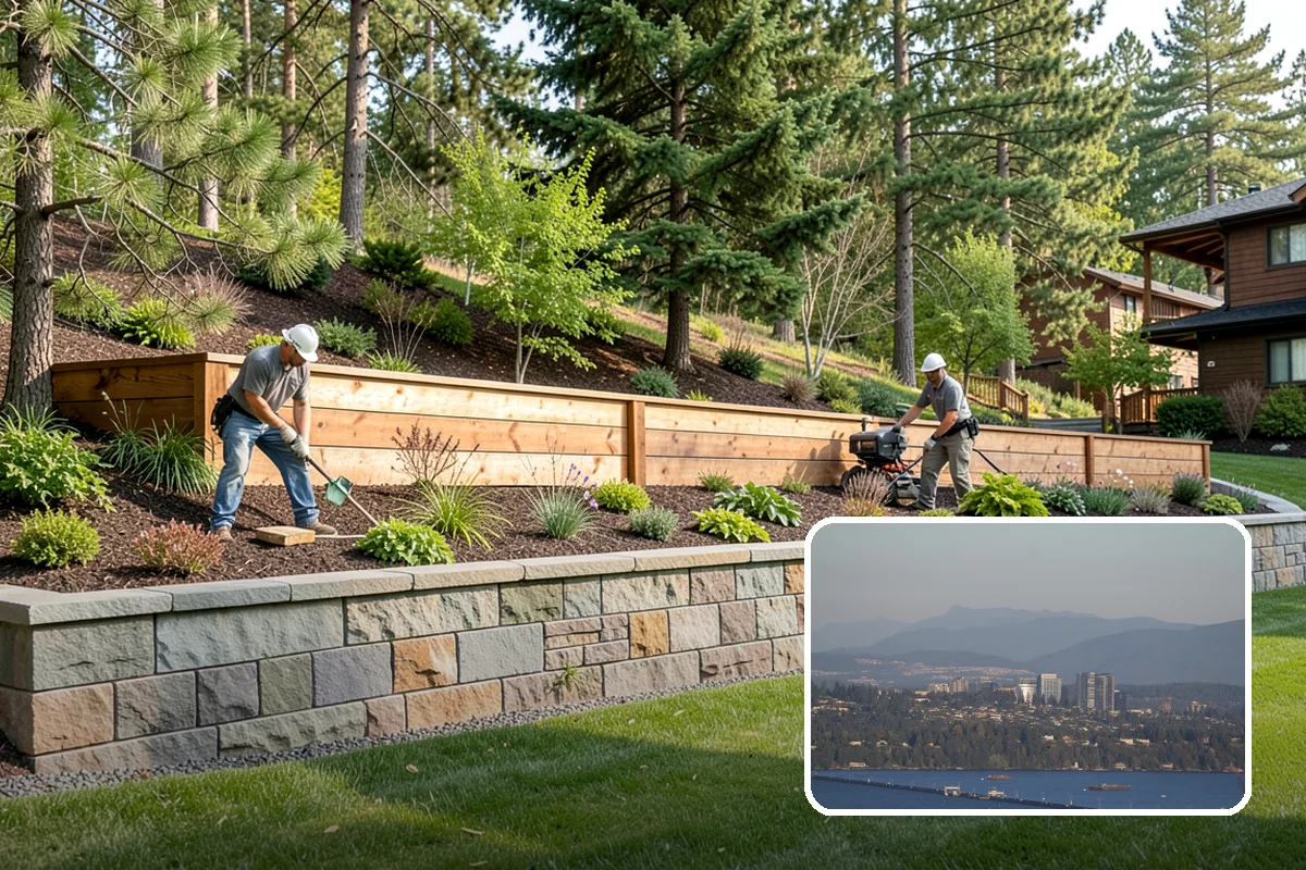 Bed Reshaping in Medina, King County, WA - Replaces uneven, encroached edges with clean flowing lines