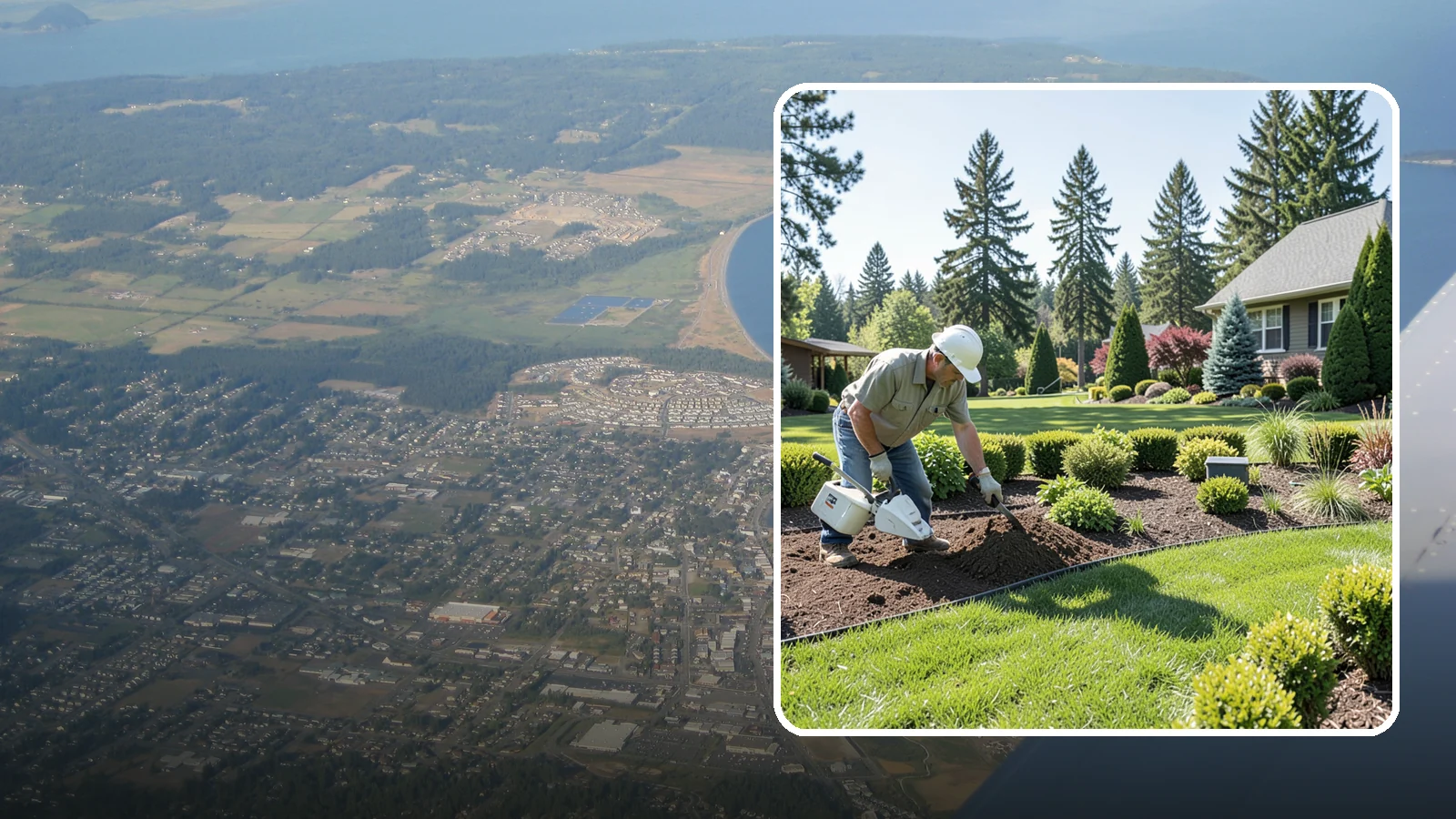 Bed Reshaping in Oak Harbor, Island County, WA - We redraw the lines of your existing beds to create graceful curves, better sightlines, and a more cohesive Pacific Northwest...