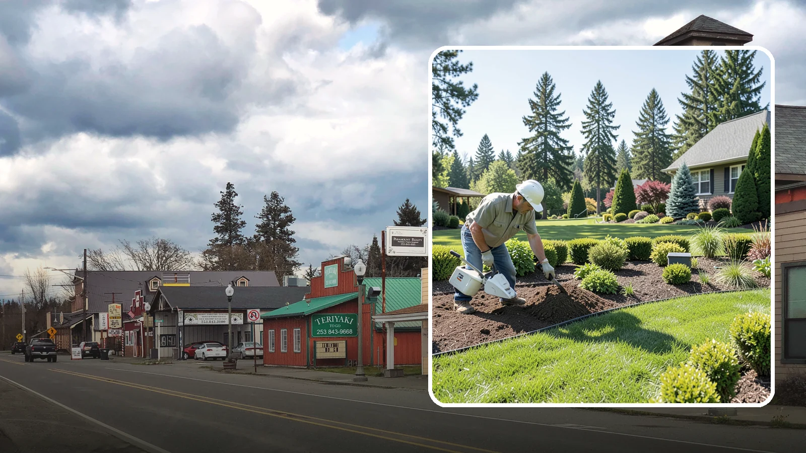 Bed Reshaping in Roy, Pierce County, WA - We redraw the lines of your existing beds to create graceful curves, better sightlines, and a more cohesive Pacific Northwest...