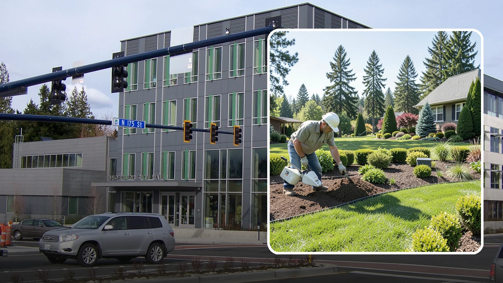Bed Reshaping in Shoreline, King County, WA - We redraw the lines of your existing beds to create graceful curves, better sightlines, and a more cohesive Pacific Northwest...