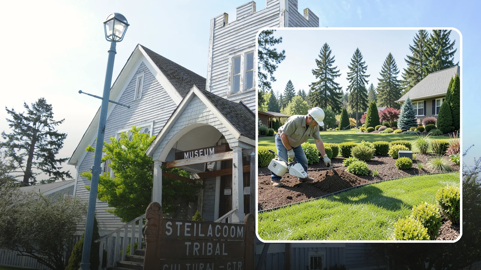 Bed Reshaping in Steilacoom, Pierce County, WA - We redraw the lines of your existing beds to create graceful curves, better sightlines, and a more cohesive Pacific Northwest...