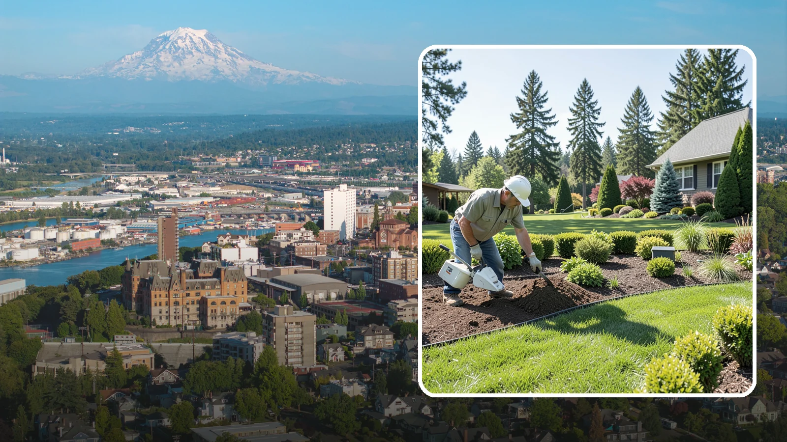 Bed Reshaping in Tacoma, Pierce County, WA - We redraw the lines of your existing beds to create graceful curves, better sightlines, and a more cohesive Pacific Northwest...