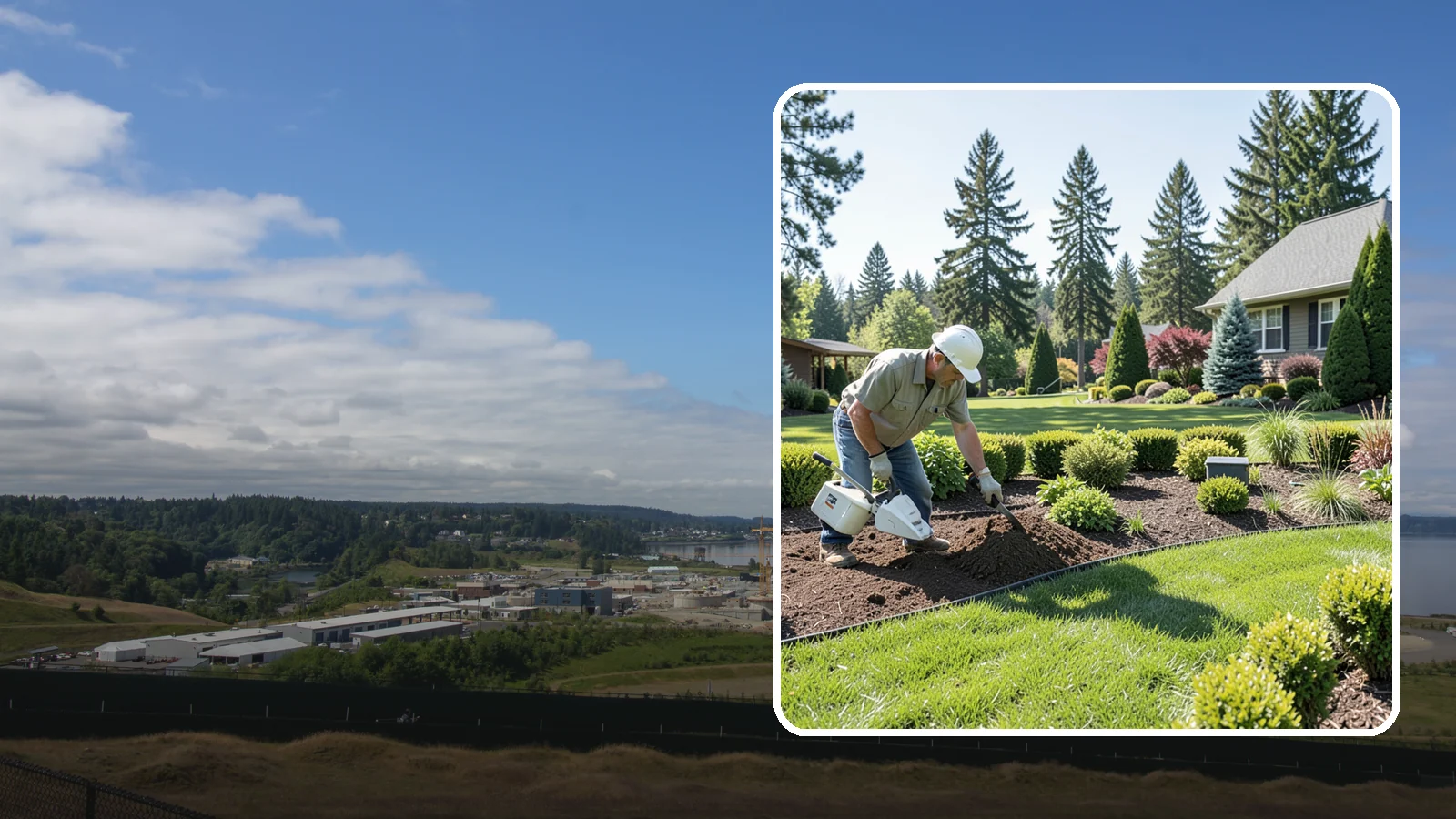 Bed Reshaping in University Place, Pierce County, WA - We redraw the lines of your existing beds to create graceful curves, better sightlines, and a more cohesive Pacific Northwest...
