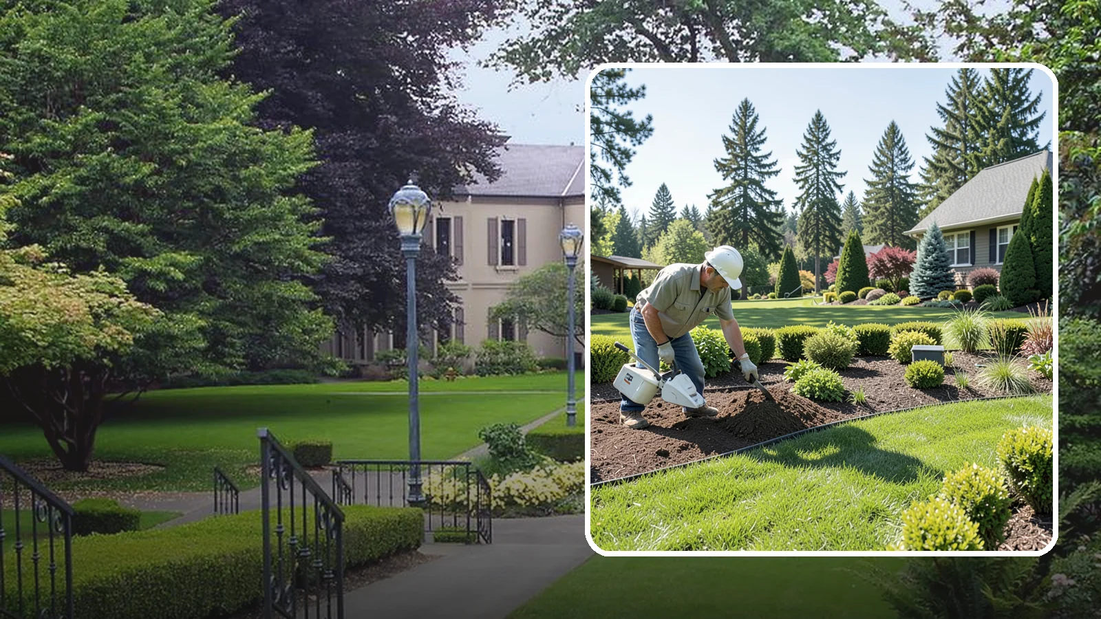 Bed Reshaping in Woodinville, King County, WA - We redraw the lines of your existing beds to create graceful curves, better sightlines, and a more cohesive Pacific Northwest...