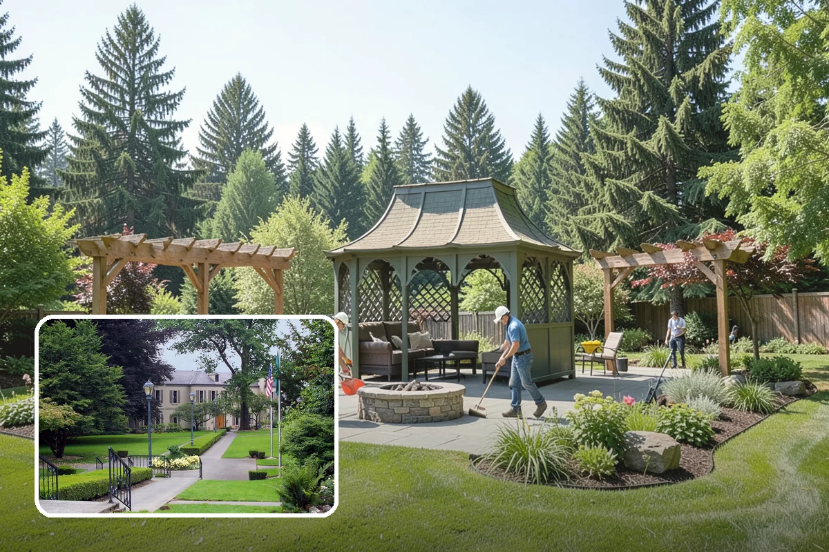 Bed Reshaping in Woodinville, King County, WA - Replaces uneven, encroached edges with clean flowing lines