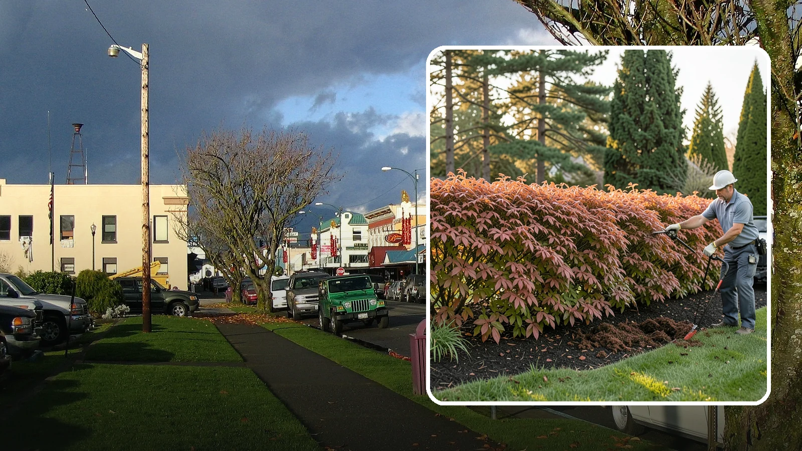 Beech Hedge Trimming in Arlington, Snohomish County, WA - Specialist beech hedge trimming that maintains dense summer green and the coppery winter leaves this deciduous hedge is loved for.