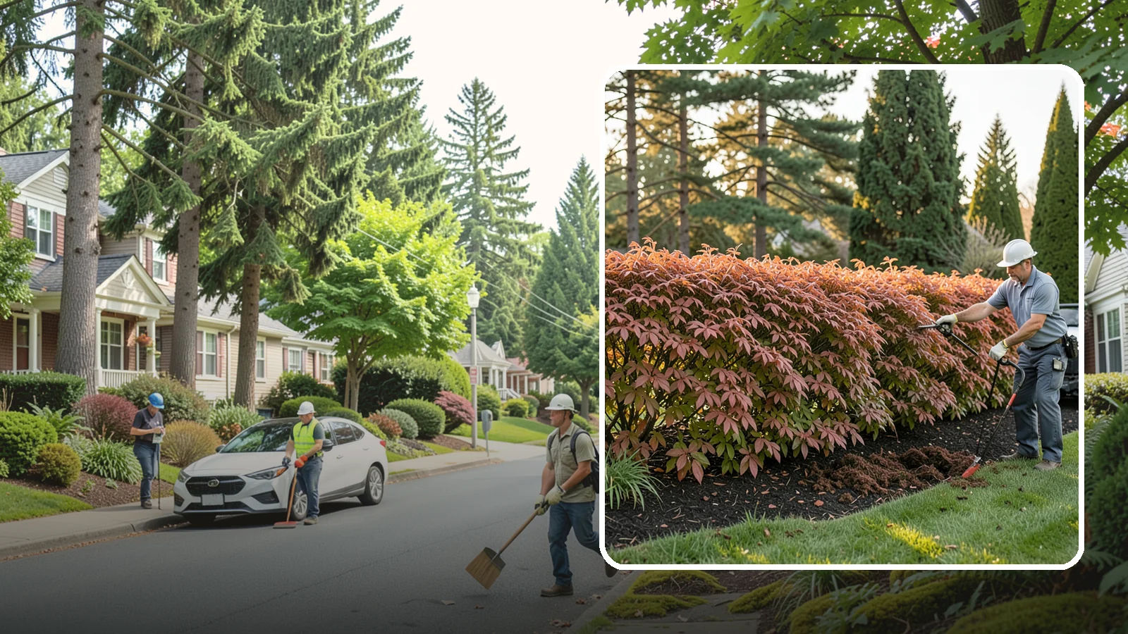 Beech Hedge Trimming in Beaux Arts Village, King County, WA - Specialist beech hedge trimming that maintains dense summer green and the coppery winter leaves this deciduous hedge is loved for.