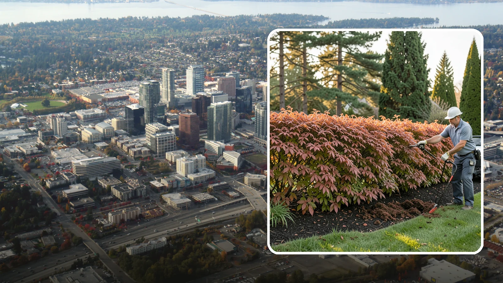 Beech Hedge Trimming in Bellevue, King County, WA - Specialist beech hedge trimming that maintains dense summer green and the coppery winter leaves this deciduous hedge is loved for.