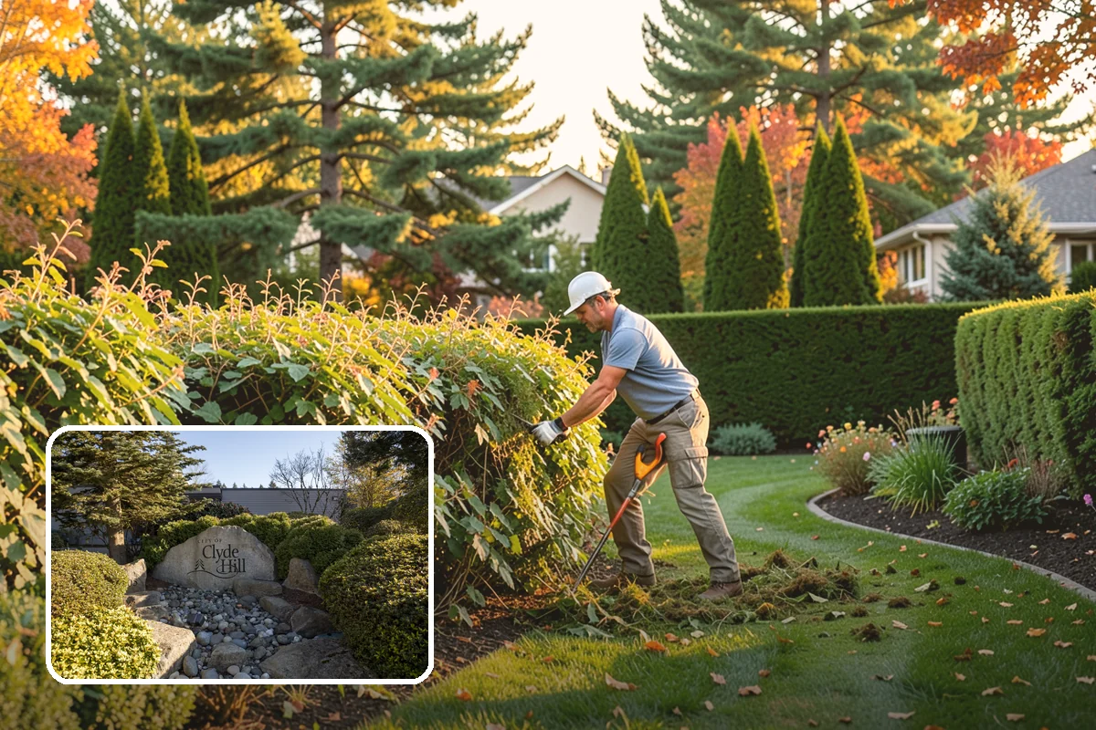 Beech Hedge Trimming in Clyde Hill, King County, WA - Provides dense green screening through summer