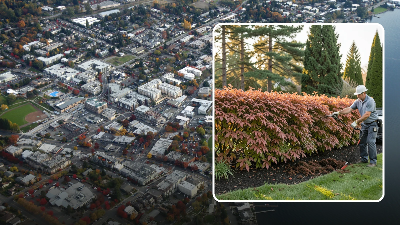Beech Hedge Trimming in Kirkland, King County, WA - Specialist beech hedge trimming that maintains dense summer green and the coppery winter leaves this deciduous hedge is loved for.