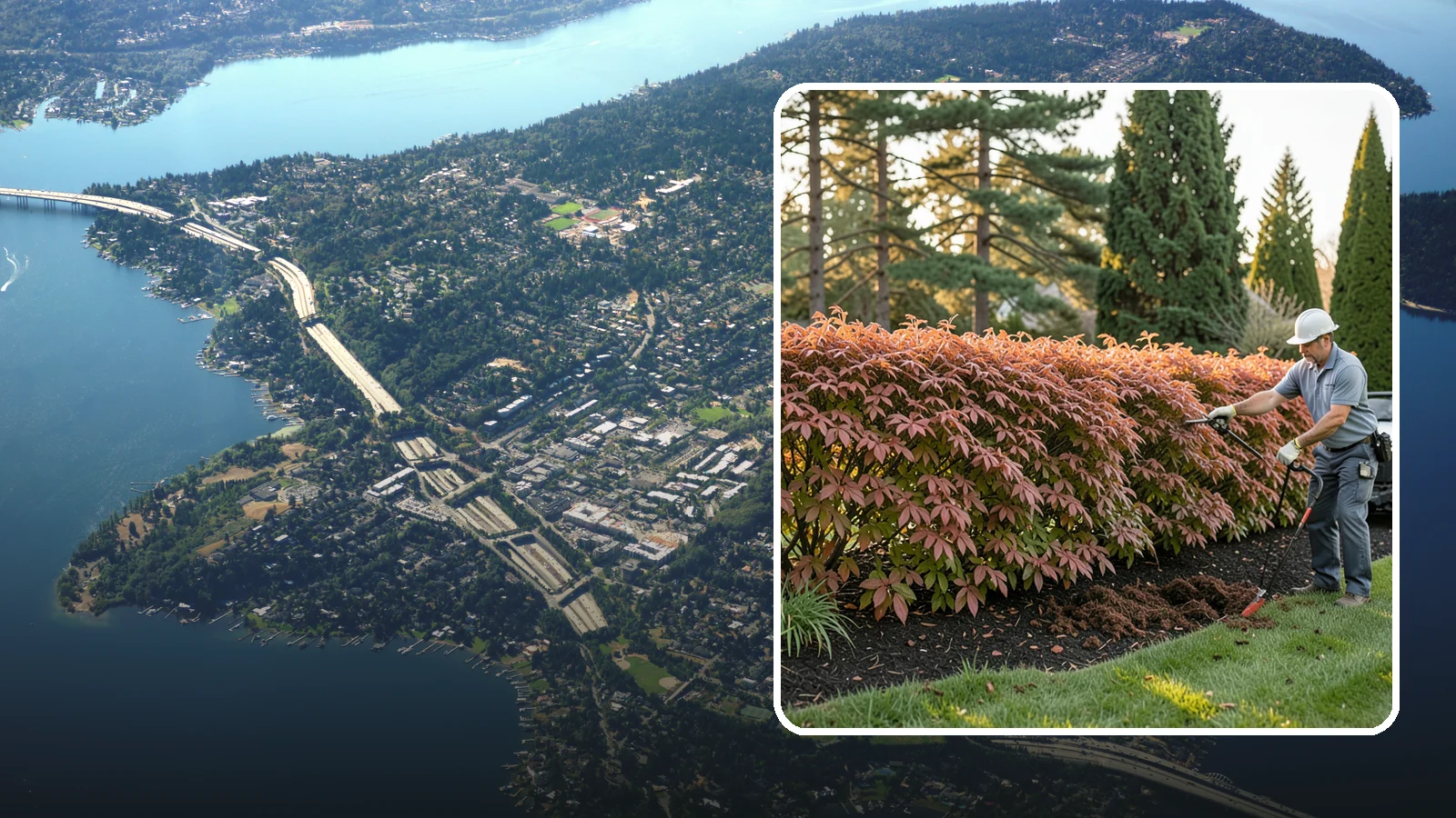 Beech Hedge Trimming in Mercer Island, King County, WA - Specialist beech hedge trimming that maintains dense summer green and the coppery winter leaves this deciduous hedge is loved for.