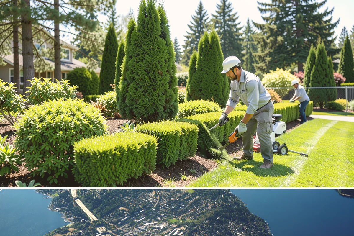Beech Hedge Trimming in Mercer Island, King County, WA - Give the main shaping trim in late summer to lock in winter leaf retention