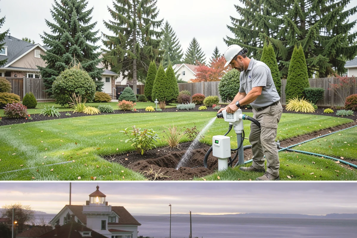 Beech Hedge Trimming in Mukilteo, Snohomish County, WA - Give the main shaping trim in late summer to lock in winter leaf retention