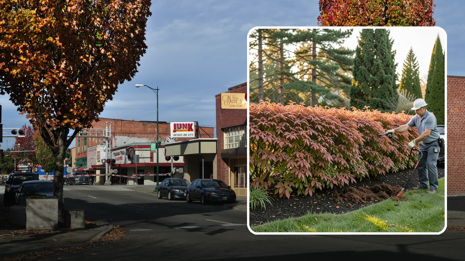 Beech Hedge Trimming in Puyallup, Pierce County, WA - Specialist beech hedge trimming that maintains dense summer green and the coppery winter leaves this deciduous hedge is loved for.
