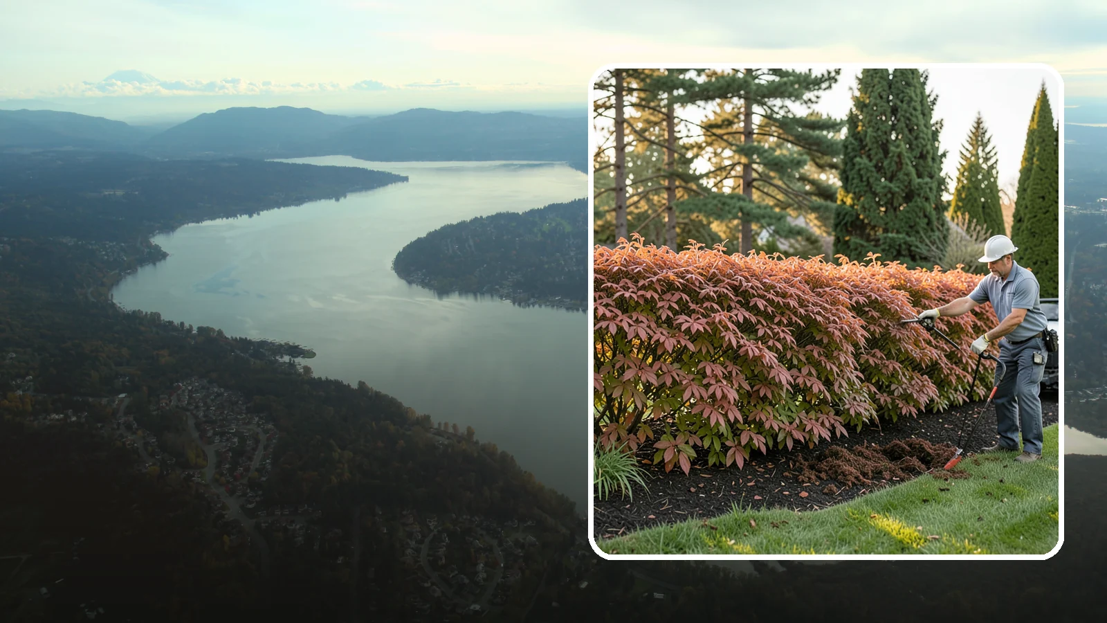 Beech Hedge Trimming in Sammamish, King County, WA - Specialist beech hedge trimming that maintains dense summer green and the coppery winter leaves this deciduous hedge is loved for.