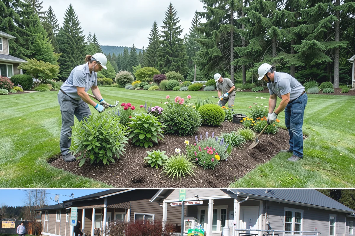 Bi-Weekly Lawn Mowing in South Prairie, Pierce County, WA - Biweekly works well spring through fall for shaded lots, though we recommend switching to weekly during the vigorous May-to-June...